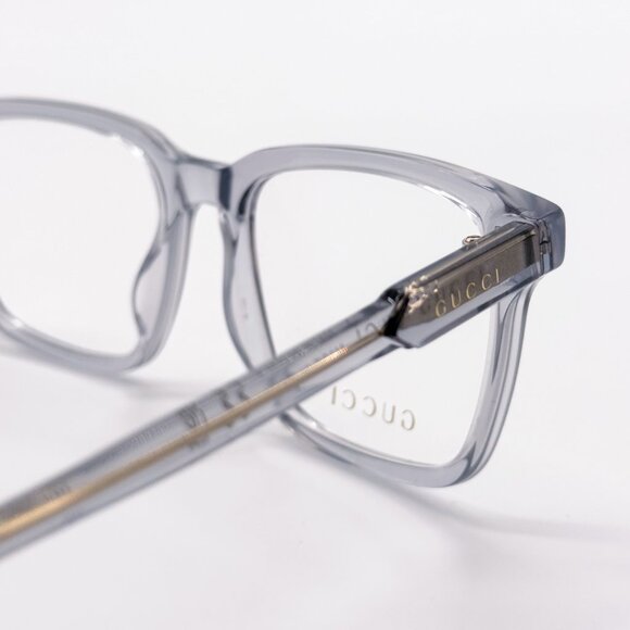 NEW GUCCI GG1120O 005 MEN TRANSPARENT LIGHT BLUE EYEGLASSES GUCCI - Picture 8 of 11